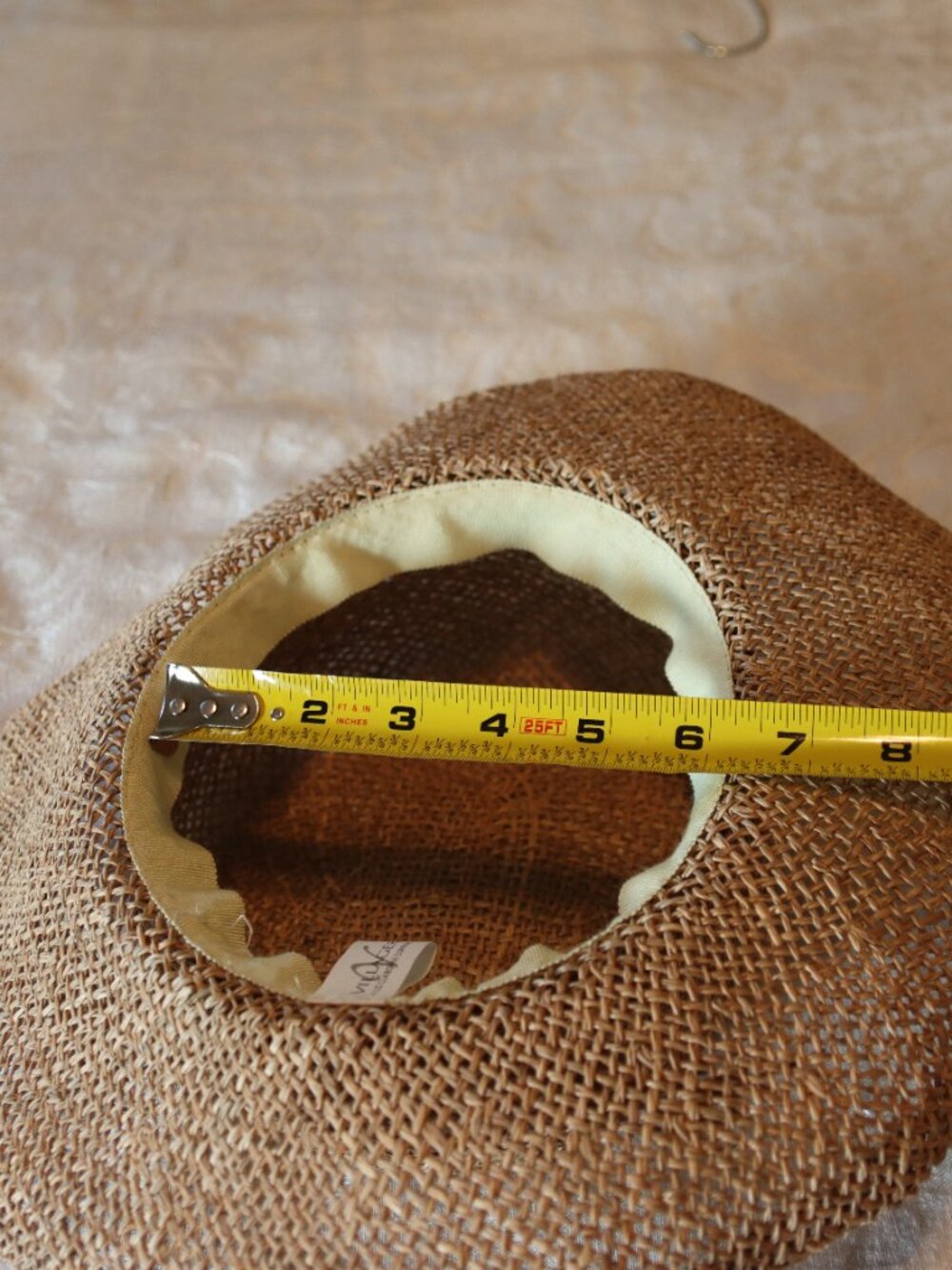 Villager Open Weave Straw Hat Twisted Raffia Tie Lightweight Summer Beach - Picture 9 of 14